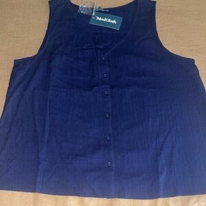 NWT ModCloth sleeveless button front top
